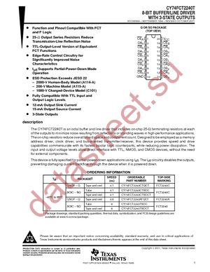 CY74FCT2240TSOC datasheet  